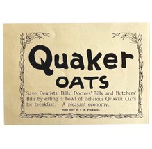Quaker Oats Cereal Health 1894 Advertisement Victorian Hot Cereal ADBN1pp - $19.99