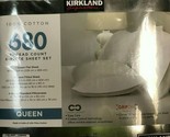 Kirkland Signature 680 Thread Count 6-piece Sheet Set, Queen White  - $58.41