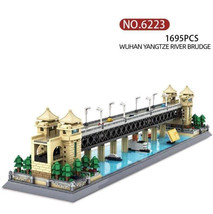 Wuhan River Bridge Building Blocks Architecture MOC Sets Bricks Kids Toy... - £100.98 GBP