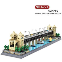 Wuhan River Bridge Building Blocks Architecture MOC Sets Bricks Kids Toy... - £101.20 GBP