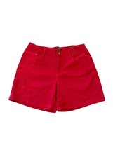 Gloria Vanderbilt Women&#39;s Shorts 12 Red 5 Pocket Embroidery and Rhinestones - £13.18 GBP