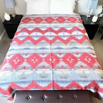 RALPH LAUREN Rio Grandeo Serape Aztec Cotton Bedspread Blanket Size 66” ... - $241.88