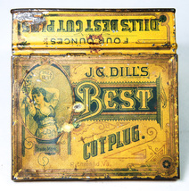 JG Dill's Best Cut Plug Tobacco 4 oz Tin Box - $165.46 MXN JG Dill's Best Cut Plug Tobacco 4 oz Tin Box - $165.46 MXN
