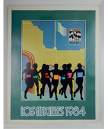 1984 Los Angeles CA &quot;Running&quot; Print Poster Jay Collins, Kaplan Co. Pop Art - £18.65 GBP