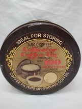 Vintage Mr. Coffee Collector Empty Tin 6&quot; X 3 1/2&quot; - £19.49 GBP