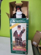 MUSICAL AND ANIMATED 13 1/2&quot;  MILLENNIUM SANTA CIB Tuxedo Christmas Vint... - $39.19