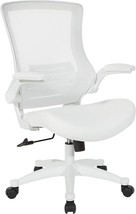 White Faux Leather Office Star Screen Back Manager&#39;S Chair. - £164.80 GBP