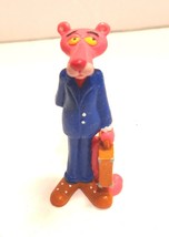 PINK PANTHER Figure  3&quot; Tall Business Man Briefcase Cake Topper Vintage 1980s - £9.39 GBP