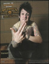 Papa Roach Jacoby Shaddix (aka Coby Dick) 2006 Dragonfly Clothing ad print - $4.01