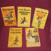 vintage paperback books westerns mixed lot {max brand} - £19.78 GBP