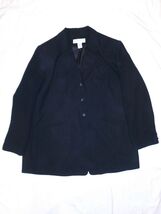WOMENS MAGGIE McNAUGHTON BLACK DRESS JACKET THREE BUTTON BLAZER 16W - $17.66