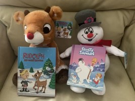 Rudolph The Red-Nosed Reindeer &amp; Frosty The Snowman Book &amp; Plush Set Koh... - £103.50 GBP