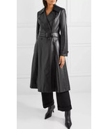 Lambskin Genuine Casual Fit New Women Stylish Trench Coat Black Leather ... - €153,50 EUR+