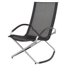 ProGarden Foldable Rocking Chair Black - £74.67 GBP