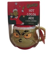 THE GRINCH HEAD SHAPED CERAMIC MUG AND HOT COCOA MIX GIFT SET NEW - $376.33 MXN