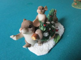 Charming Tails By Fitz &amp; Floyd Figurine &quot;Bringing Home The Tree&quot; Holidays - £23.53 GBP