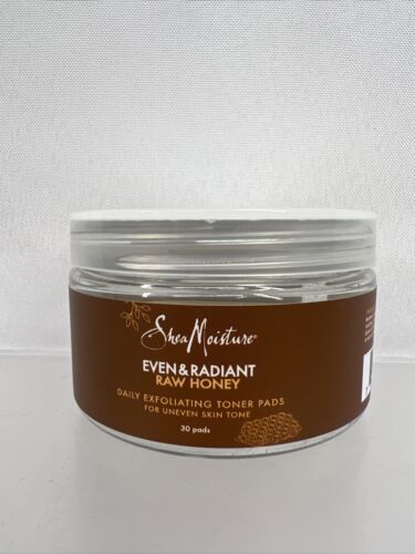 Shea Moisture EVEN &amp; RADIANT Raw Honey EXFOLIATING TONER PADS 30ct COMBI... - $6.99