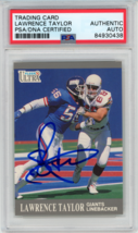 1991 Fleer Ultra Lawrence Taylor Signed PSA Authentic Autograph New York Giants - £74.93 GBP