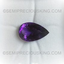 Natural Amethyst African Pear Facet Cut 24X15mm Royal Purple Color FL Clarity Lo - £883.04 GBP
