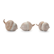 White Washed Etched Acorn (Set of 6) - $1,266.05 MXN