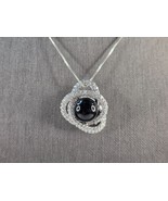Womens Vintage Estate Sterling Silver Modernist Pendant &amp; Necklace 8.9g ... - $89.73 CAD