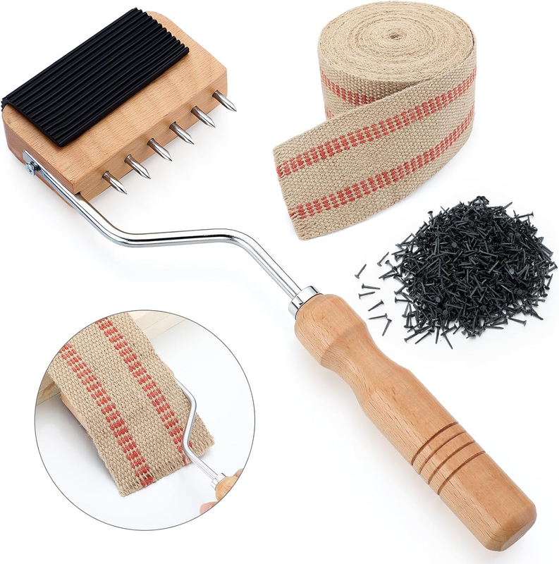 Lanties Upholstery Tool Set-3.5" Burlap Jute Webbing Tape 10 Yards, Webbing Stre Item image 8