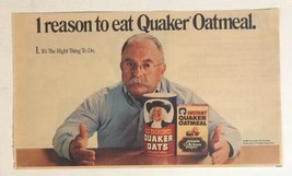 1987 Quaker Oatmeal Vintage Print Ad Wilfred Brimley pa22 - $5.93