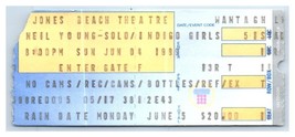 Neil Jeune Indigo Filles Concert Ticket Stub Juin 4 1989 New York Ville - £40.97 GBP