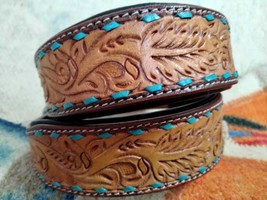 Shwaan Leather Dog Collar Durable adjustable natural color pet safe  Large breed - $48.00