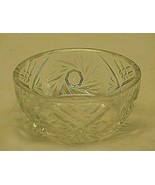 Clear Glass Open Candy Nut Rose Bowl Textured Pinwheel Designs Unknown M... - £11.08 GBP