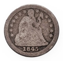 1845-O 10C Seated Dime Good Condition, Full Rims, Low Mintage - $147.55