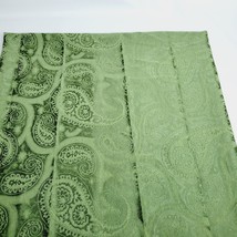 Green Paisley Damask Tablecloth Rectangular 48x56&quot; Cotton Blend - £11.88 GBP