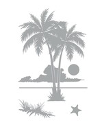 2 Palms Sunset Etched Glass Look Decal Shower Doors Windows 18&quot; wide x 2... - $790.30 MXN