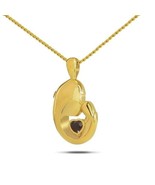 July Mothers Love w/ Ruby Gold Plated steel Pendant/Necklace Cremation Urn - $140.42 CAD