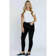 NWT Womens Size 4 4x30 Seven7 Black Velvet Tummyless High Rise Skinny Jeans - £17.59 GBP