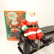 1988 Hallmark Christmas STOCKING HANGER, Santa Claus , 4.5&quot; /w box QBJX0 - £7.96 GBP