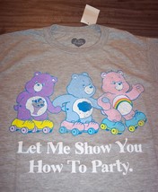 Care Bears How To Party T-Shirt Mens Small New w/ Tag Cheer Bear Share 80&#39;s - £15.57 GBP