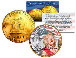 1976 MARILYN MONROE 24K Gold Plated IKE Dollar *Each Coin Serial Numbere... - $13.06