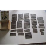 2 DOZ. VTG/ANT. TYPEPRINTER BLOCKS LOCAL MERCER CO. - STONEBORO MERCER S... - $17.80 CAD