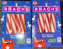 Brachs Soft Peppermint Stir Sicks Christmas 10-Sticks Each ~ 2-Packs ~ 0... - $14.84