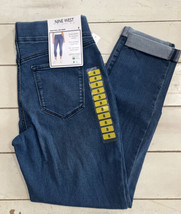 Nine West Jeans Women Stretch Denim Jeans Pull On Cropped Length Juliette 8 - £21.11 GBP