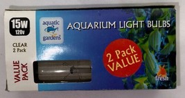 Aquarium Clear Light Bulb by Aquatic Gardens - Twin Pack 15W / 120V New - £8.13 GBP