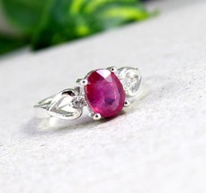 Natural Ruby Ring in Silver Gift for Daughter, Gift for Son, Gift for Si... - $84.15