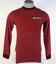 DC Shoe Co. Red &amp; Black Stripe Long Sleeve Tee T Shirt Men&#39;s Small S NWT - £39.08 GBP