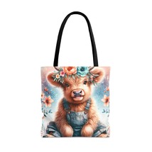 Tote Bag, Highland Cow, Personalised/Non-Personalised Tote bag, awd-1159, 3 Size - £22.38 GBP+