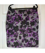 Lord &amp; Taylor Petite Lined Midi Pencil Skirt Floral Women’s Size 14P - $13.60 CAD