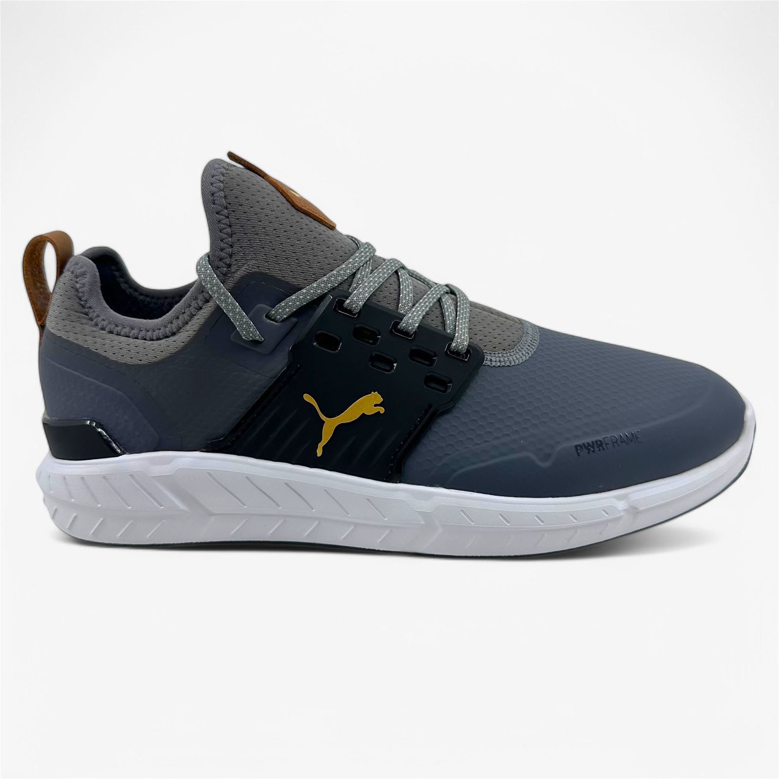 PUMA Ignite Articulate Black Gold Quiet Shade Mens Wide Waterproof Golf ... - $74.95