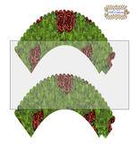 CupCake Wrapper15-Digital Clipart-Holiday-Gift Tag-Digital Paper-Party - $37.17 MXN