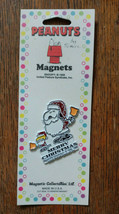 Vintage Peanuts Snoopy Woodstock Merry Christmas Fridge Magnet NEW MOC - £15.20 GBP