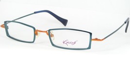 Kaos Sixty 3 Teal /BURNT Orange Eyeglasses Glasses 47-20-145mm Germany (Notes) - $77.48